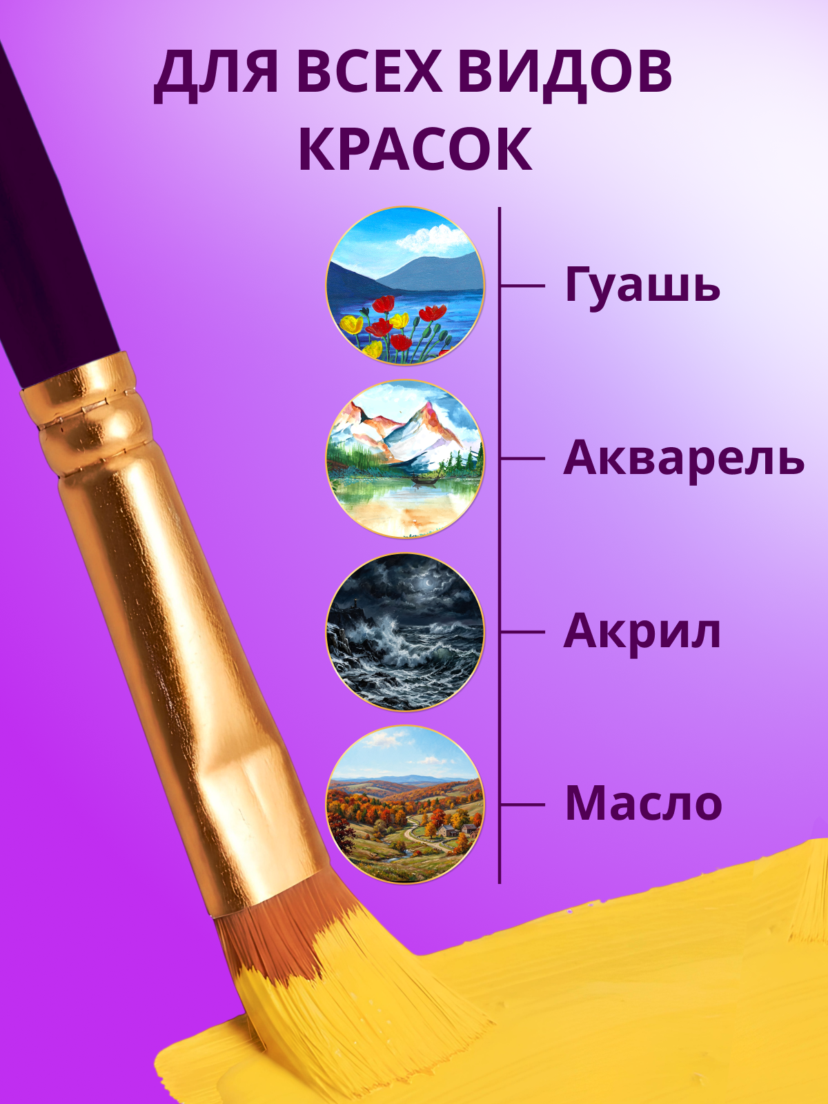 Кисть AXLER 10 шт. (синтетика) - фото 5