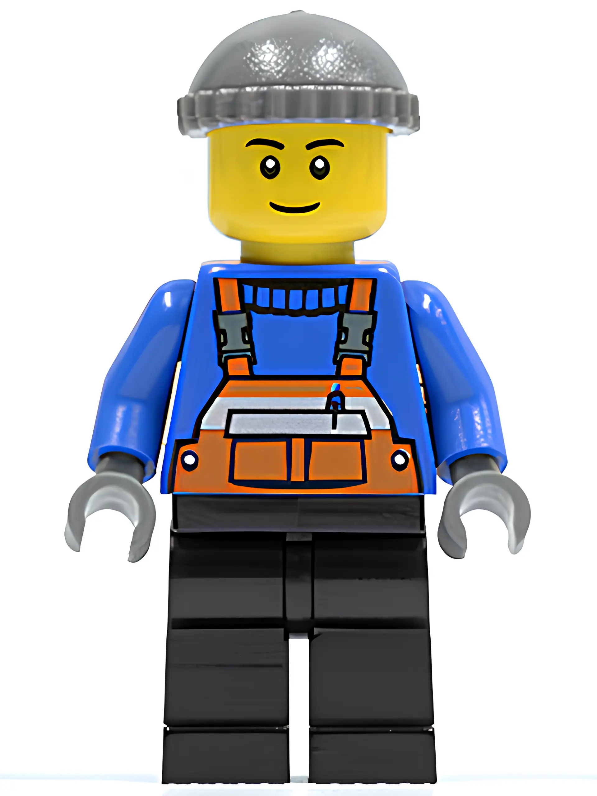 Изображение товара Минифигурка LEGO Overalls with Safety — яркая защитная рабочая одежда для коллекционеров