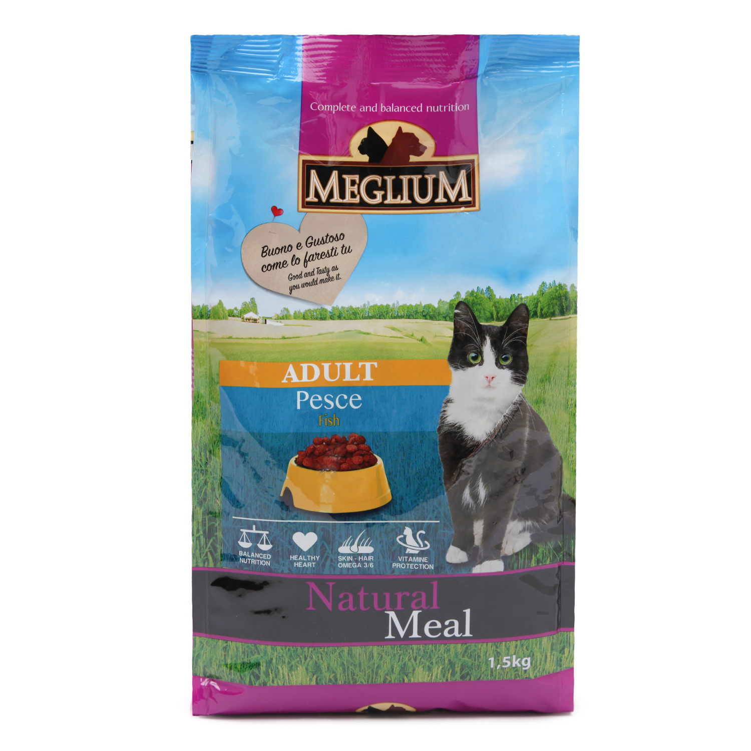 Корм сухой для кошек Meglium Adult 1.5кг рыба - фото 2
