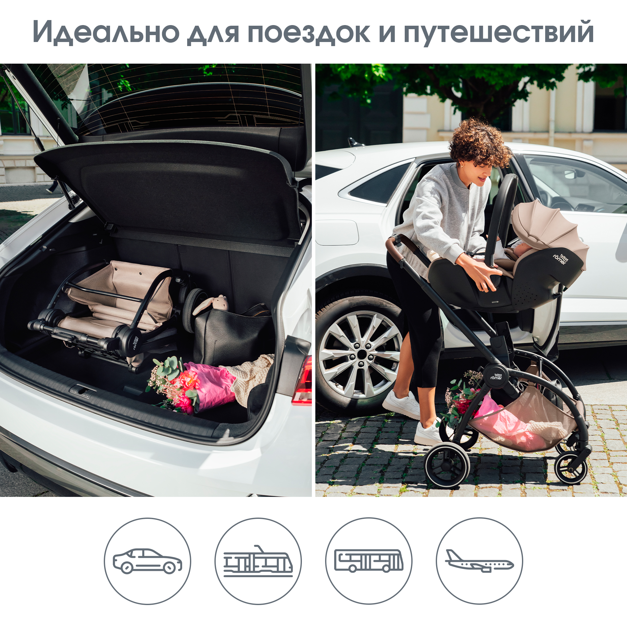 Коляска прогулочная Britax Roemer Rio Style Teak 0+ бежевый - фото 14