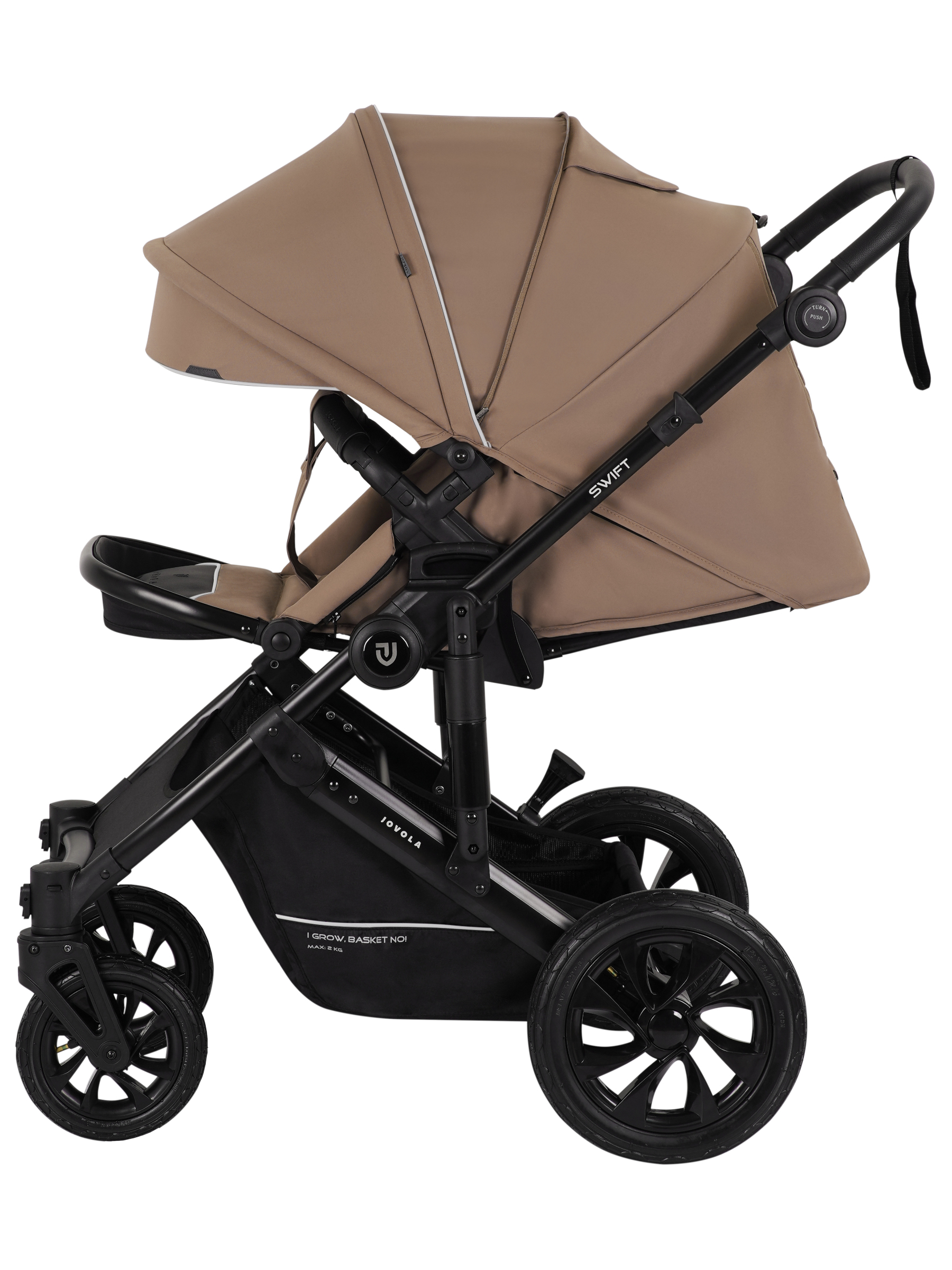 Коляска 3в1 JOVOLA Swift Plus темно-бежевый - фото 12