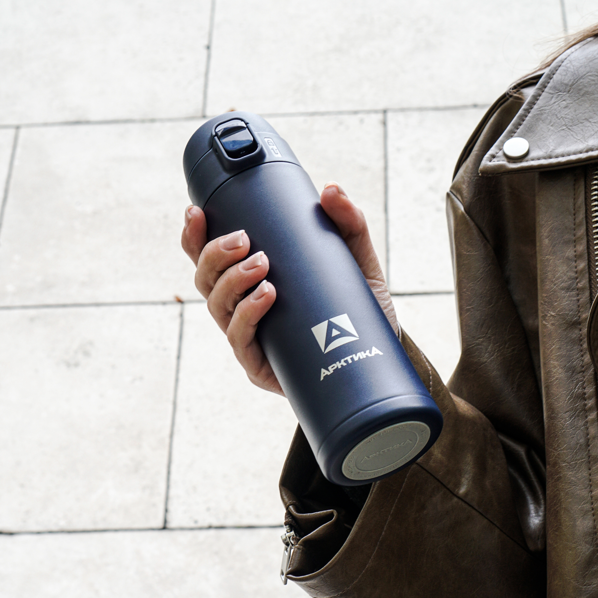 Термокружка Арктика 701-420 текстурный синий с ситечком - фото 8