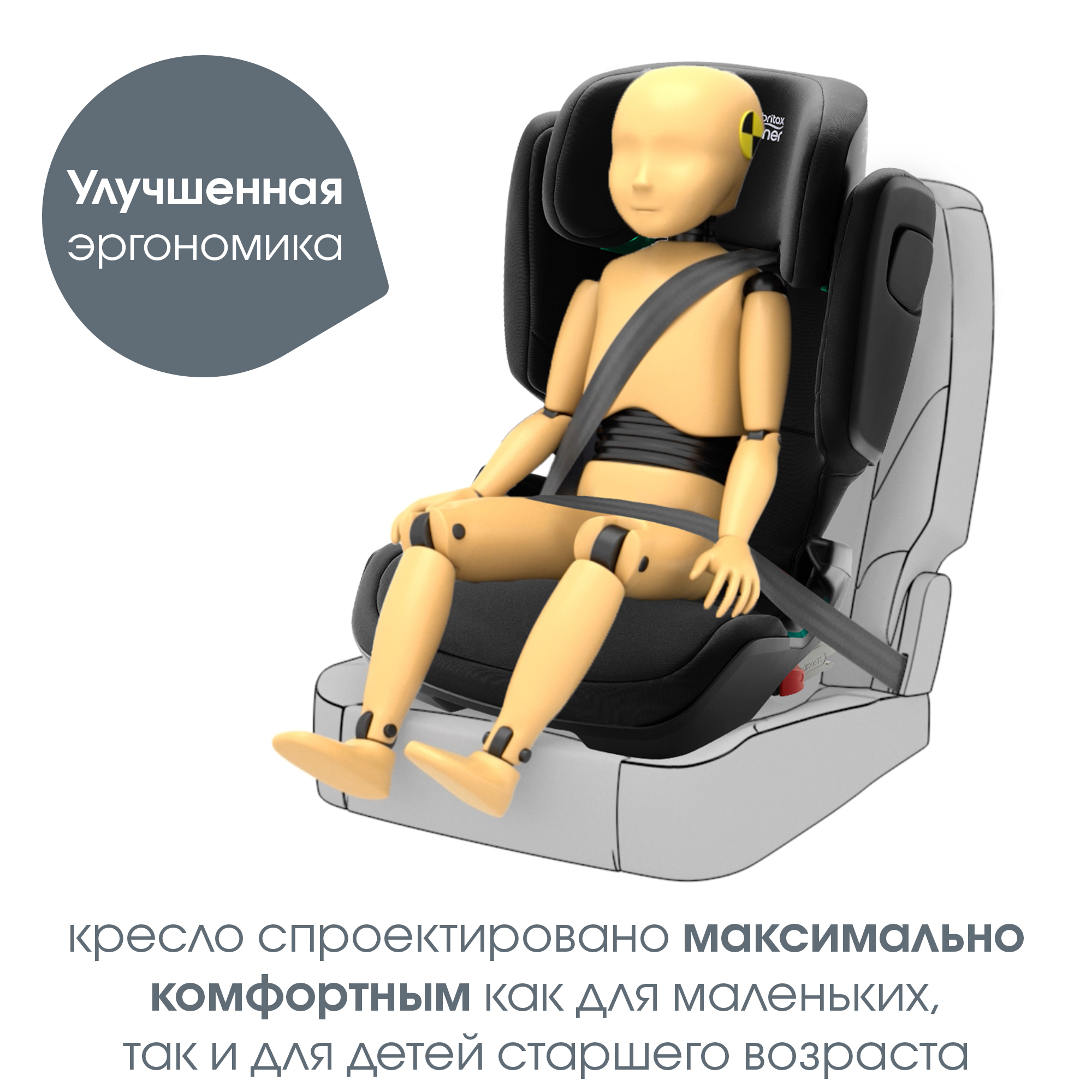 Автокресло Britax Roemer Kidfix PRO M i-SIZE Isofix 2/3 (15-36 кг) черный - фото 4