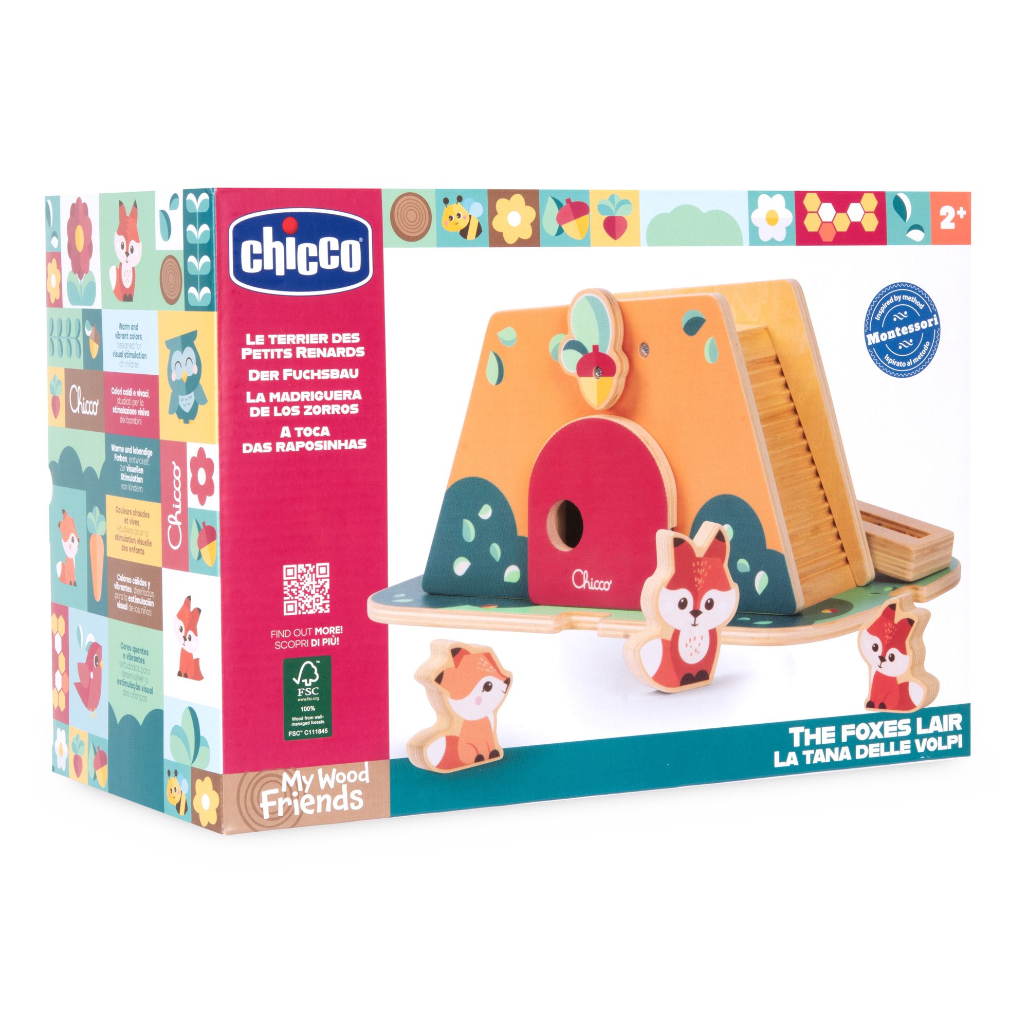 Игрушка Chicco сортер развивающий набор Лисье логово - фото 17