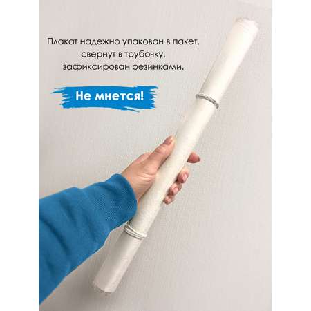 Плакат Открытая планета С Новым годом! Снеговичок в индивидуальной упаковке!