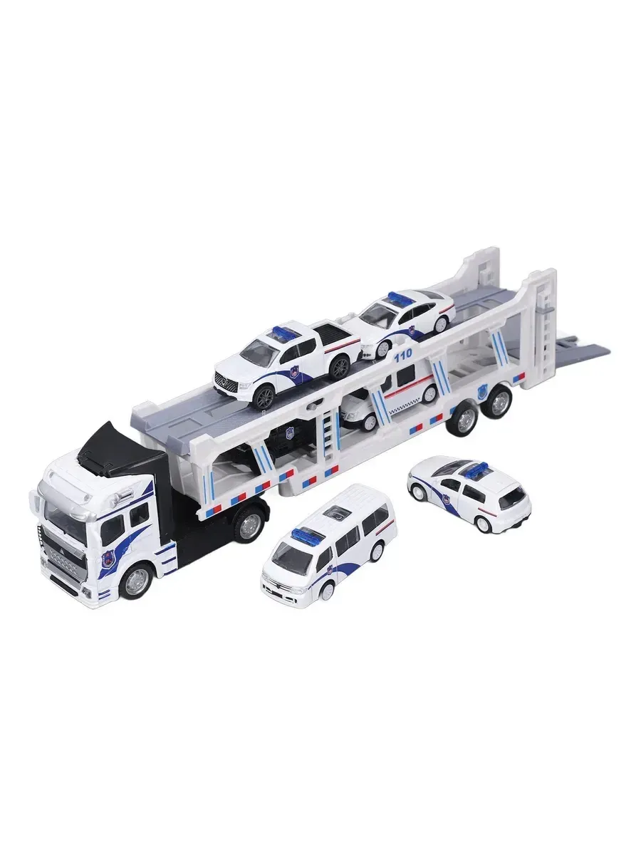 Автовоз CyberToy 6 полицейских машинок 80012 - фото 21