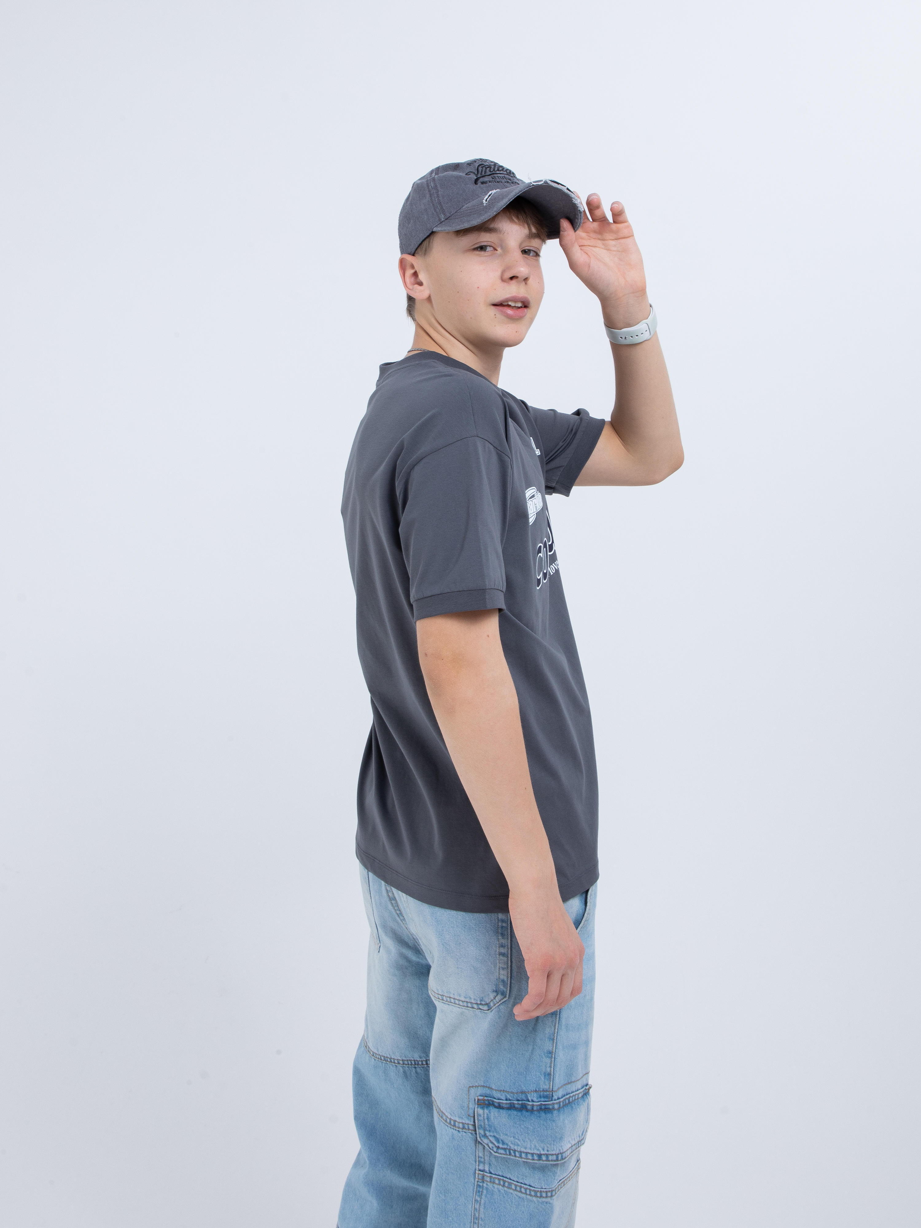 Футболка STELLA MODA 11219_темно-серый - фото 8