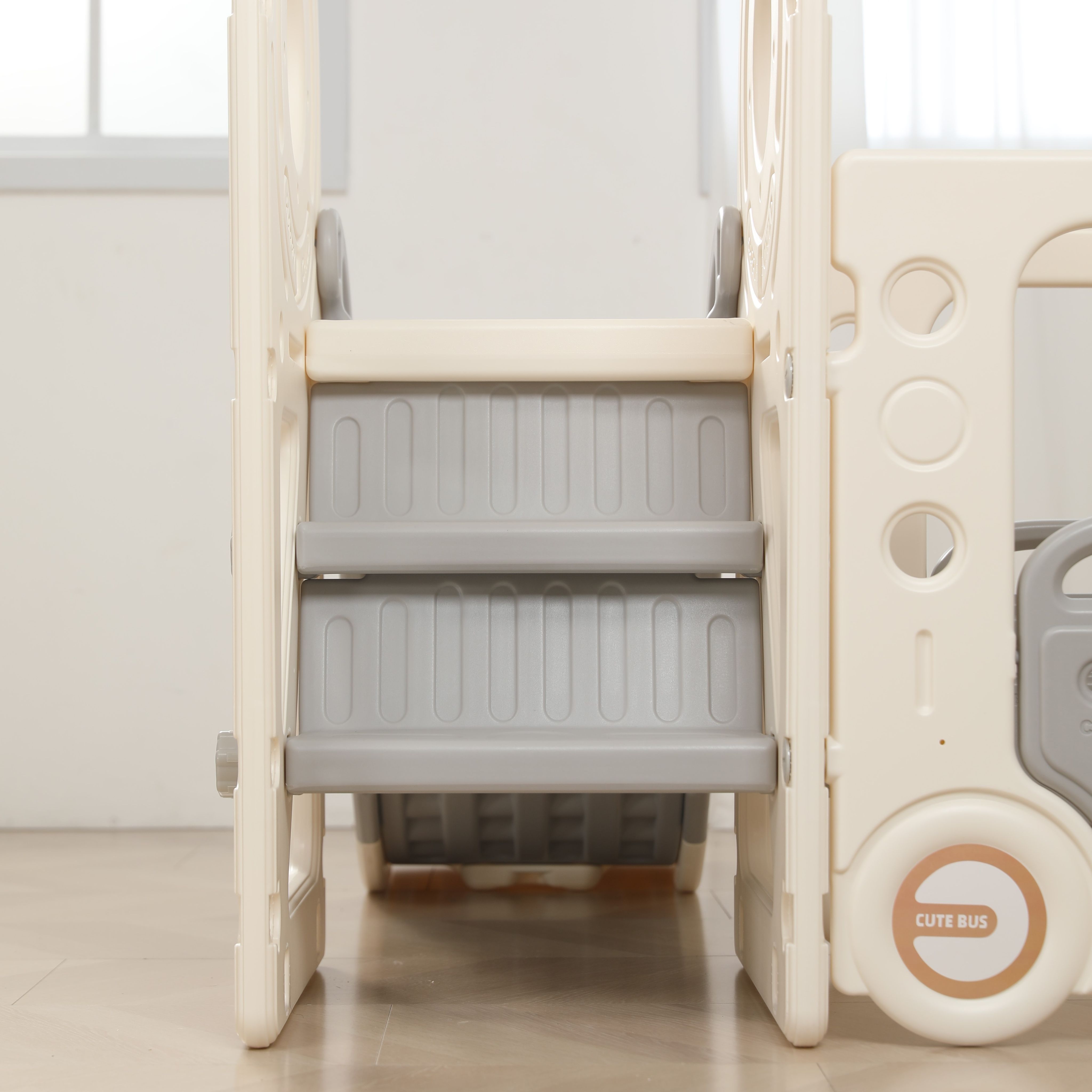 Игровой комплекс UNIX Kids Bus grey с горкой и баскетбольным кольцом - фото 16