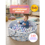 Сухой бассейн Boobokidi 85х25см + 140 шаров