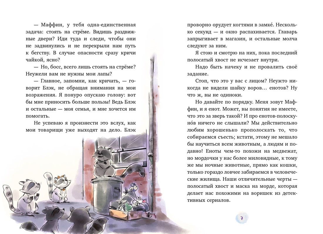 Книга Махаон Друзья и детективы/Галли С./Маффин. Мой друг енот (цв.илл.) - фото 5