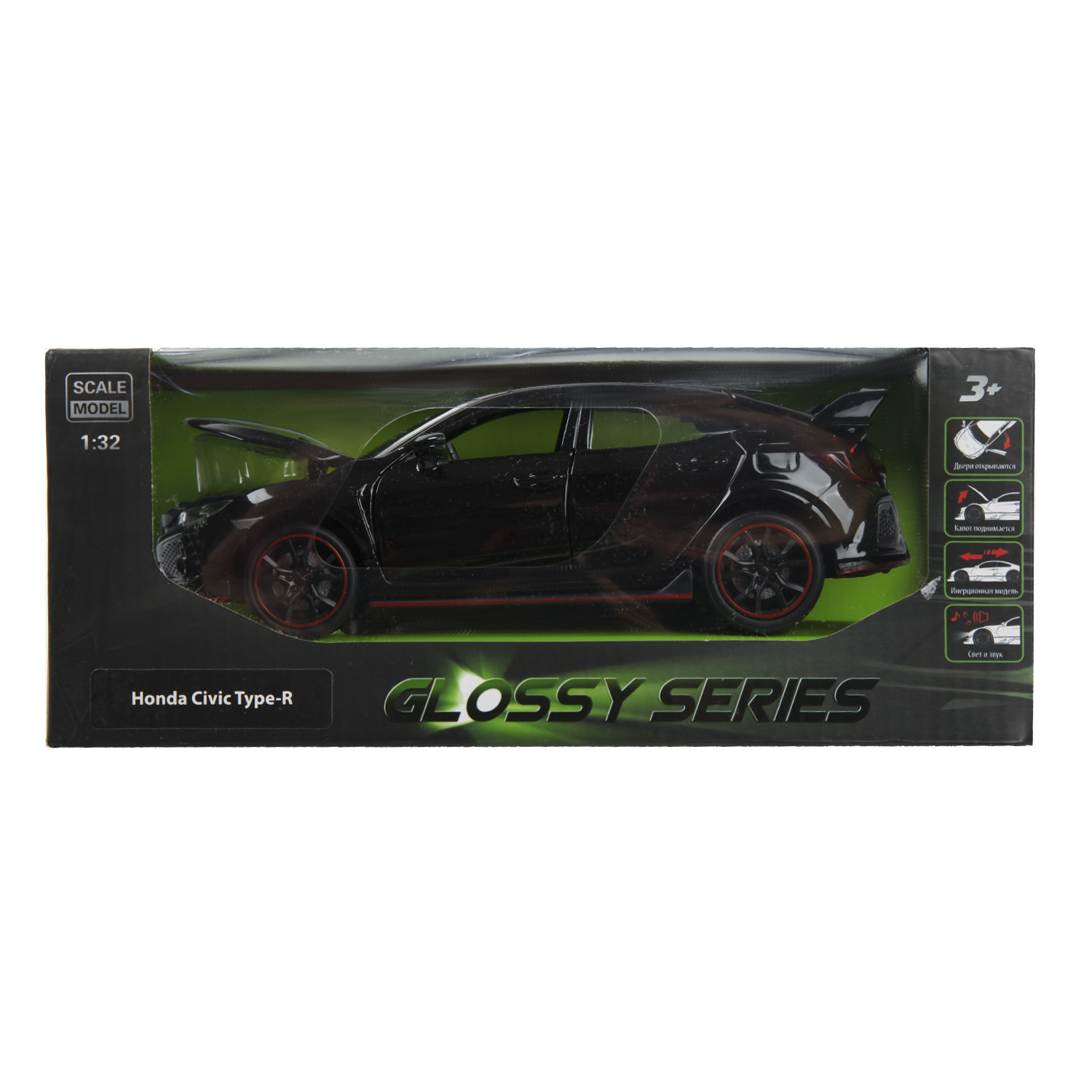 Автомобиль Mobicaro Honda Civic Type-R 1:32 черный 664993 - фото 2