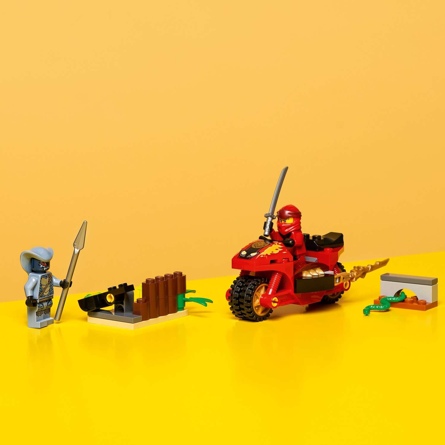 Конструктор LEGO NINJAGO Мотоцикл Кая блочный - фото 7