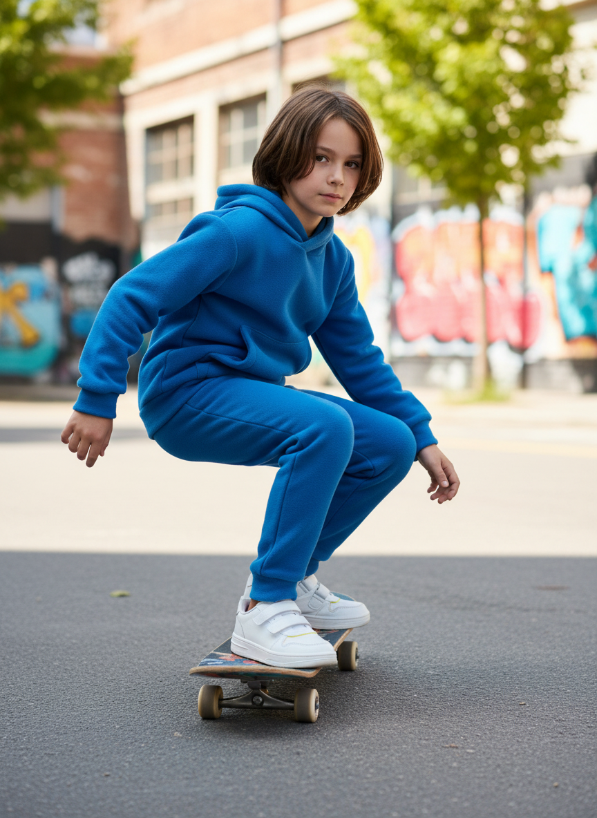 Худи и брюки Утенок 7043г(ш) синий - фото 14