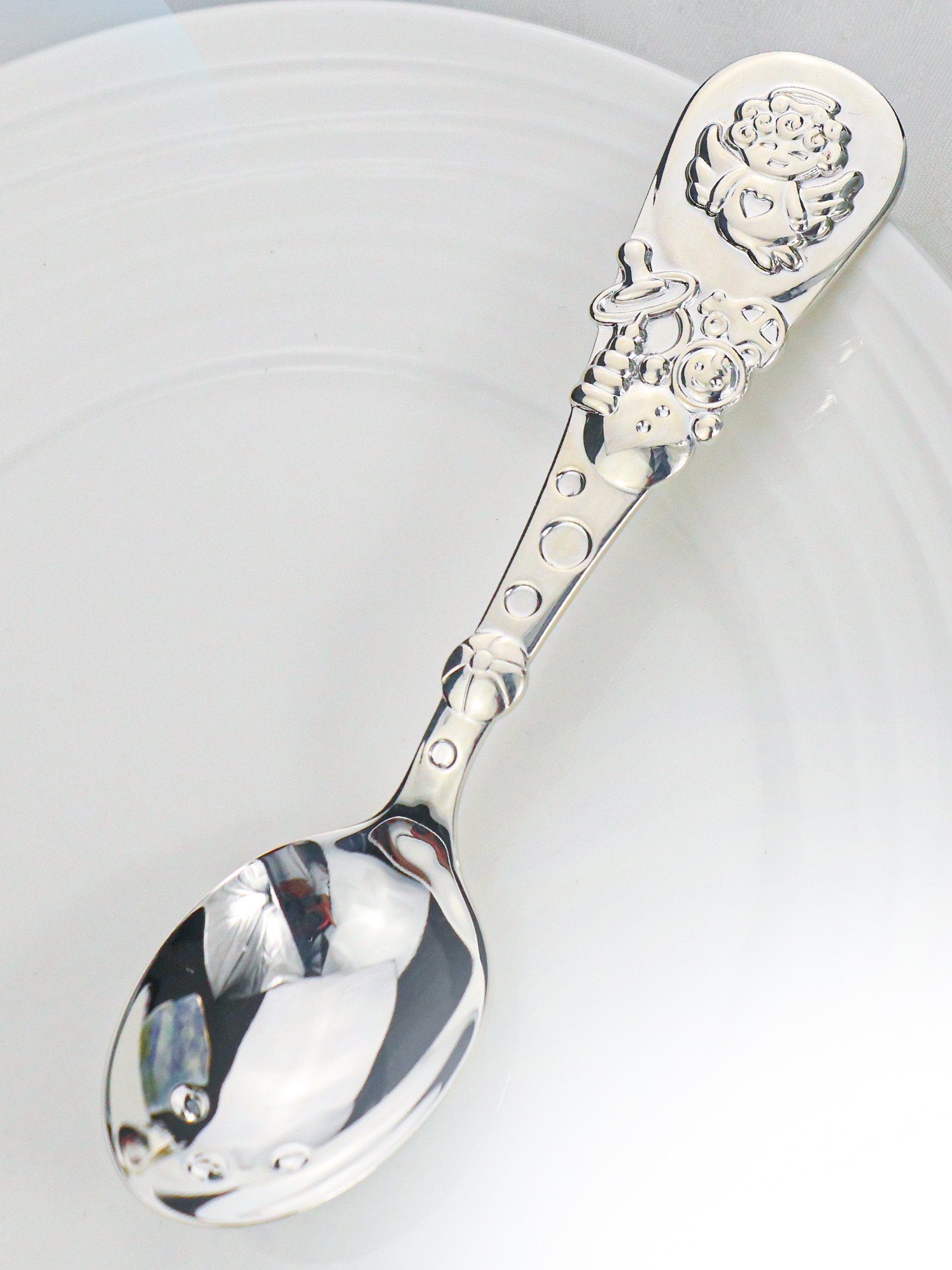 Ложка Кольчугинский мельхиор Ангел посеребренная DODO - фото 9