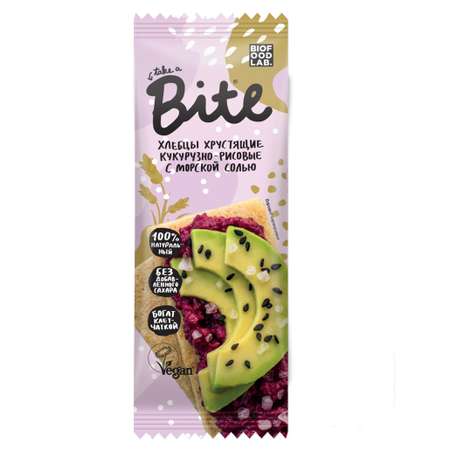 Хлебцы Take a Bite хрустящие кукурузно-рисовые с морской солью 30г