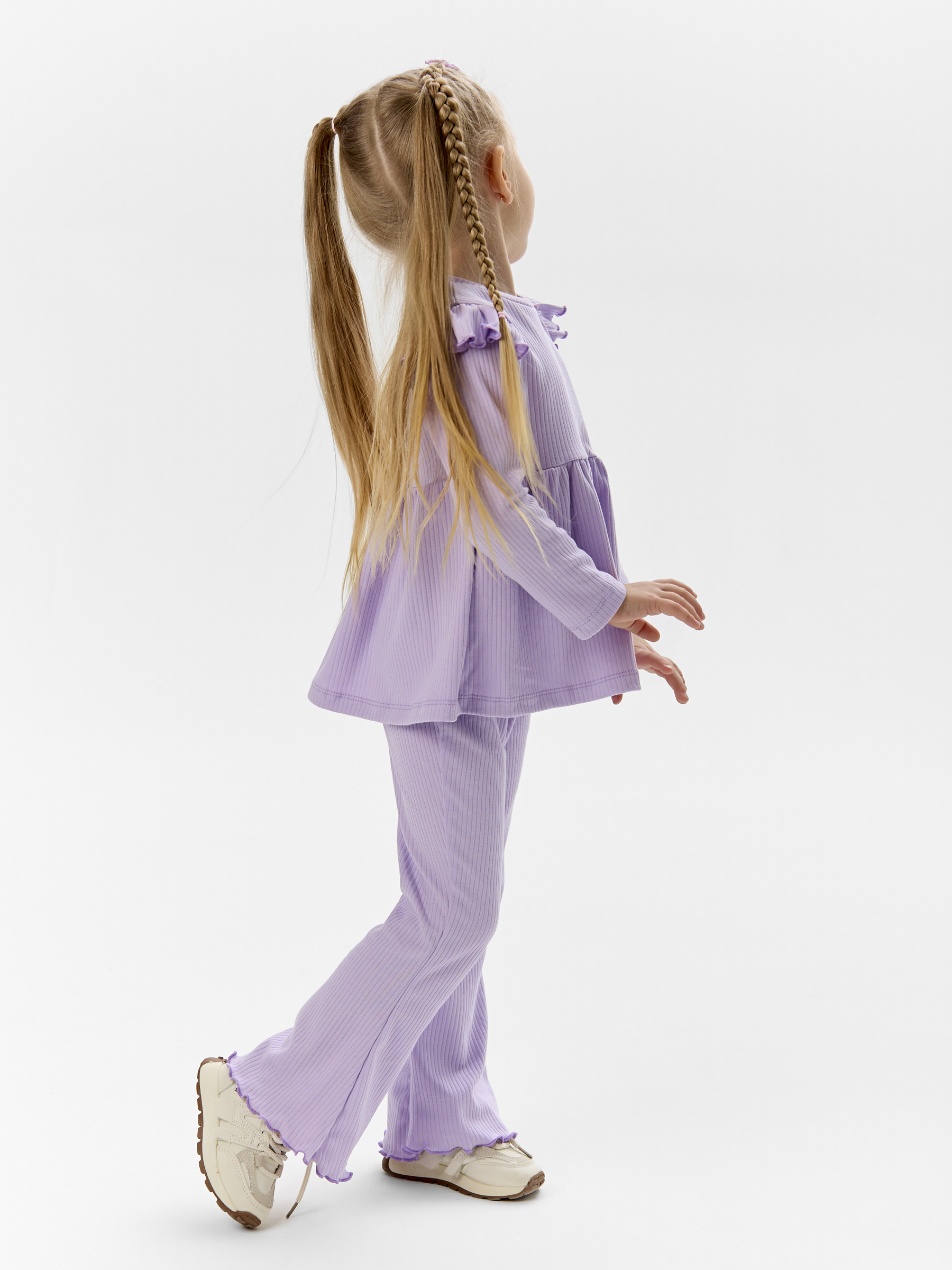 Лонгслив и брюки LEVAKIDS костюм_ласточка_сирень - фото 8