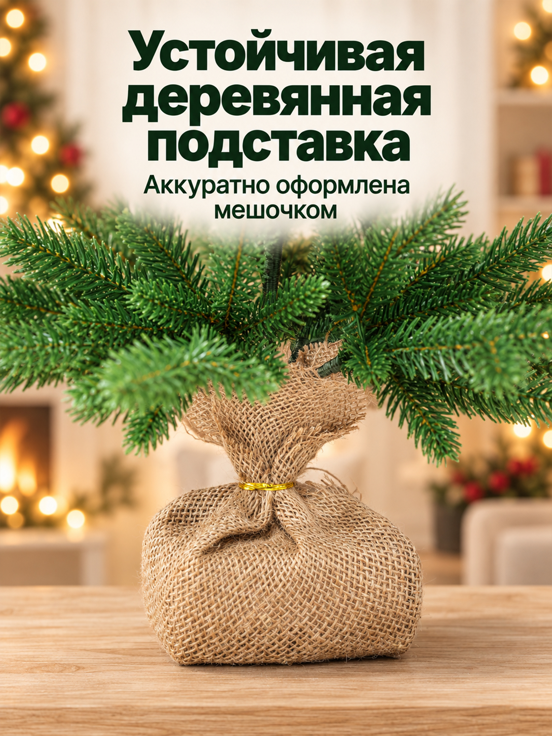 Елка искусственная BINOSHE Настольная Sapin Royal 90 см - фото 3
