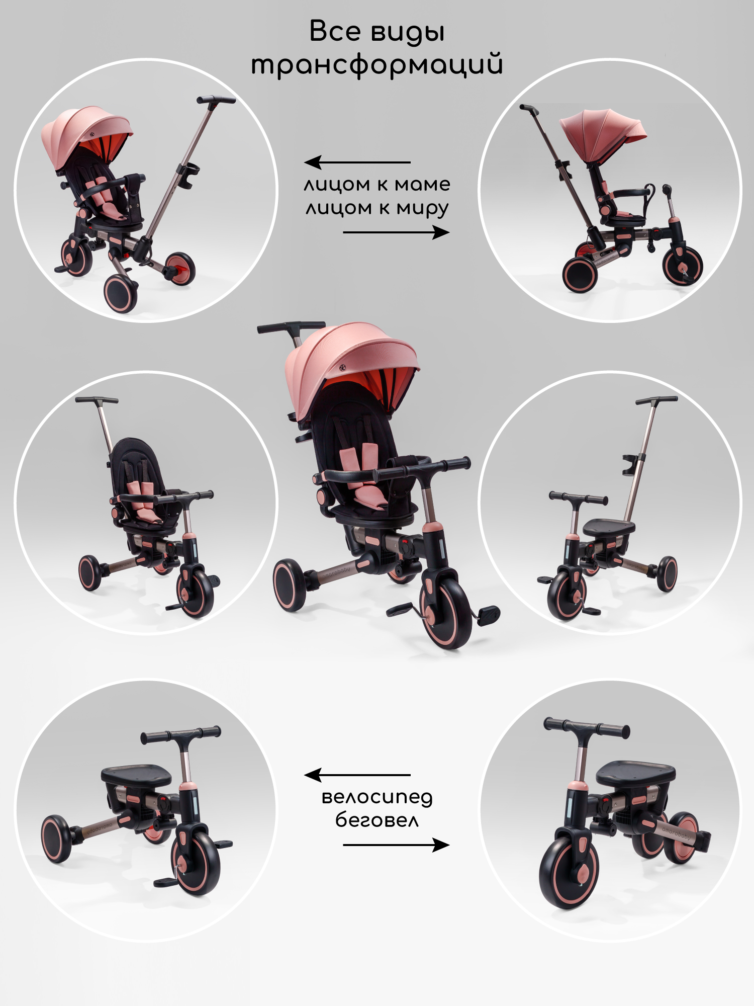 Трехколесный велосипед Amarobaby 8 дюймов - фото 2