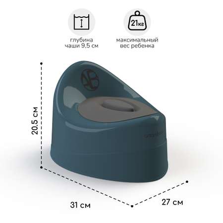 Горшок детский с крышкой Amarobaby Fort бирюзовй