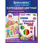 Карандаши цветные Brauberg 36 шт.