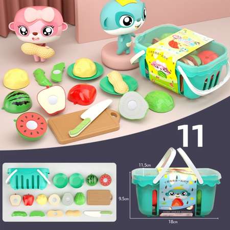 Игровой набор SHARKTOYS продукты, тележки и корзинки, прилавок, касса