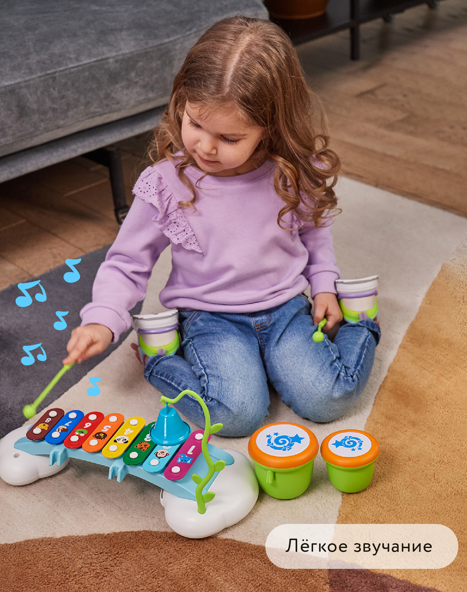 Игрушка музыкальная BabyGo Мини металлофон - фото 3