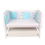 Бортик в кроватку AmaroBaby 12 предметов Ежики бязь