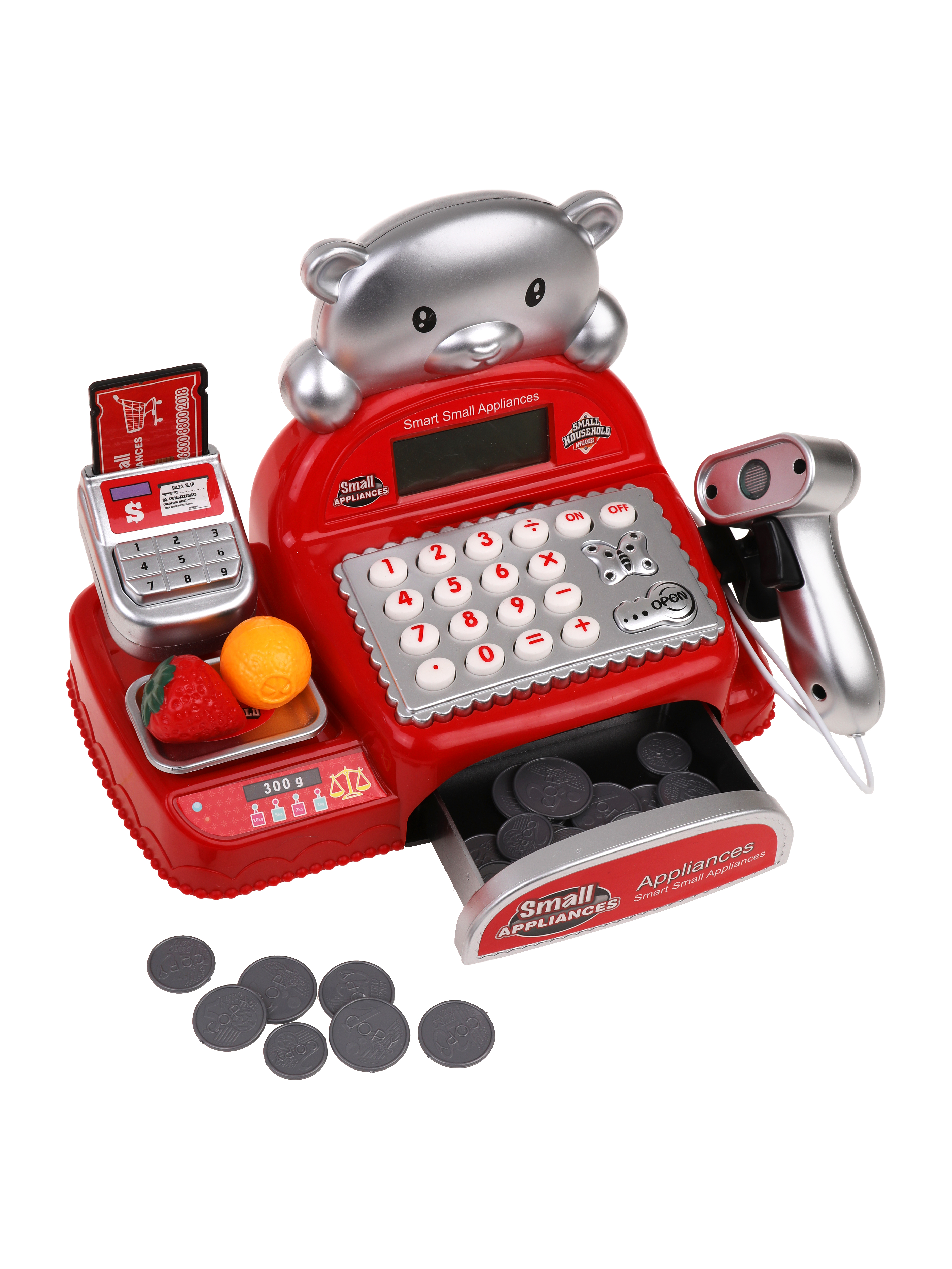 Игровой набор Наша Игрушка продукты, прилавок, касса, тележки и корзинки - фото 3