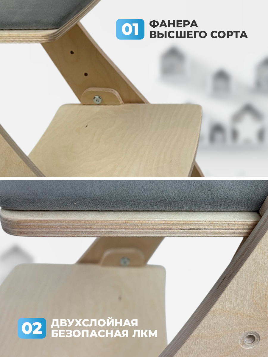 Стульчик для кормления Klikkin бежевый - фото 4