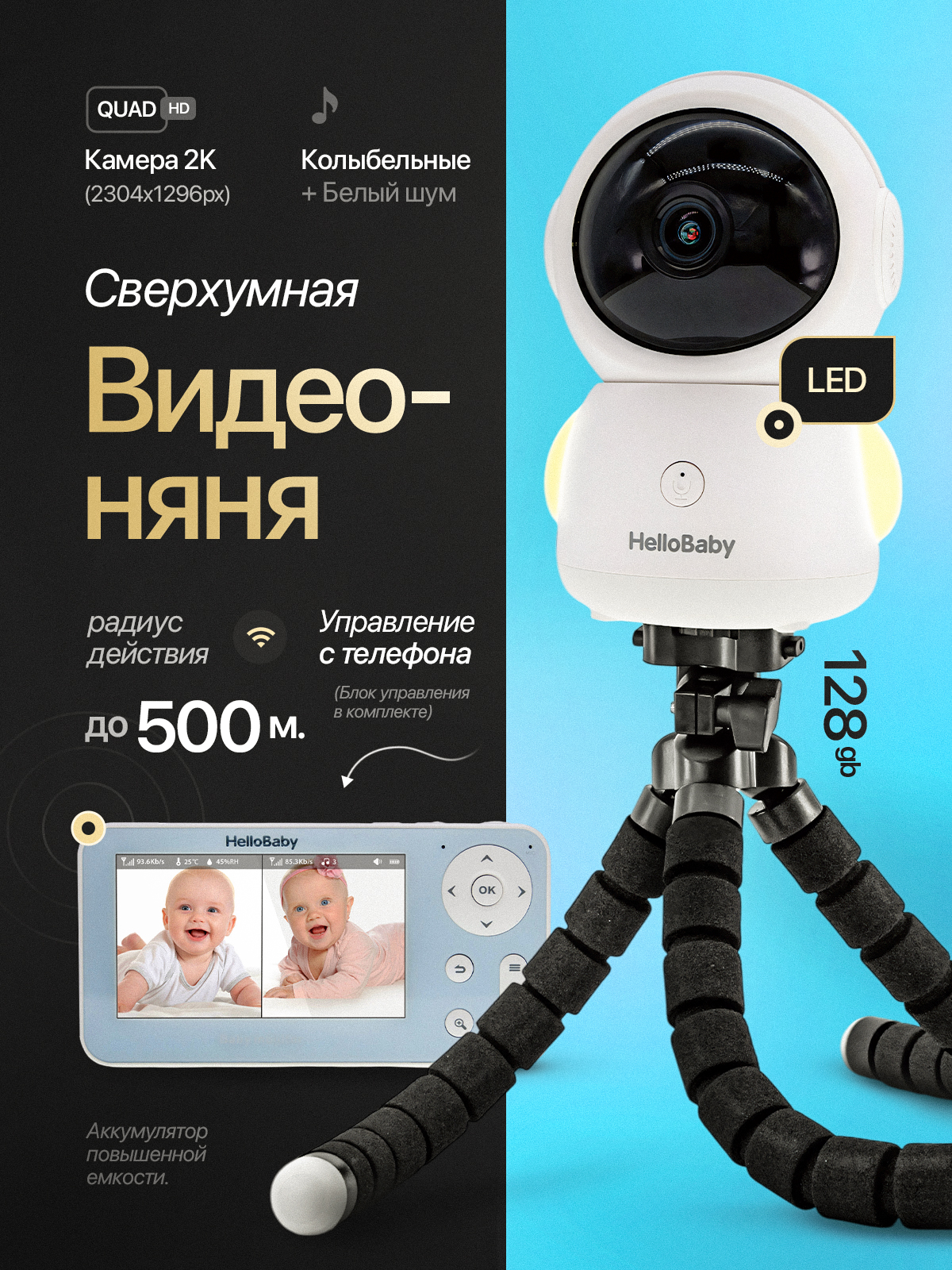 Видеоняня Hello Baby HB110TR - фото 1