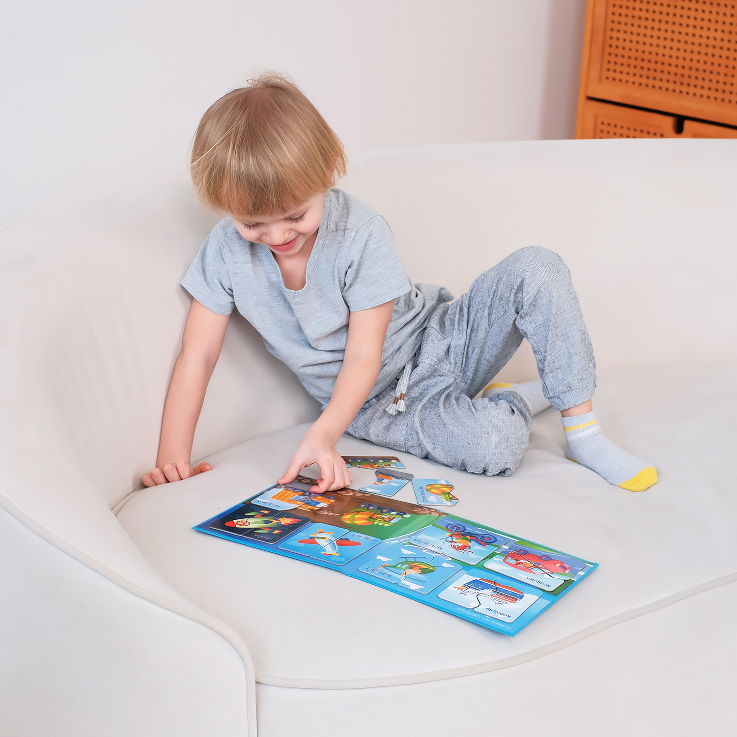 Настольная игра Бигр Транспорт, магнитные пазлы - фото 5