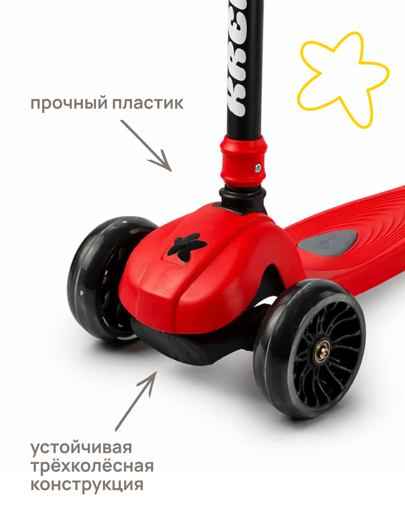 Самокат Kreiss трехколесный - фото 8