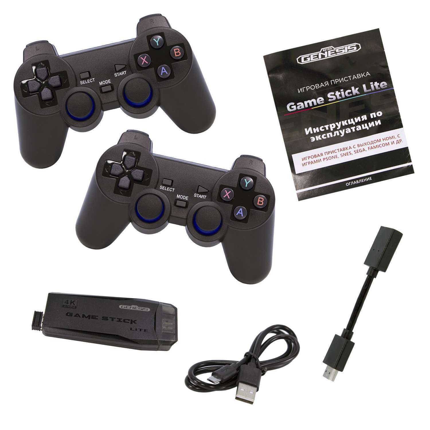 Игровая приставка Retro Genesis GameStick Lite (64Gb, 11500 игр, PS1, NES, SMD, SNES и др., model: TI-155) - фото 1