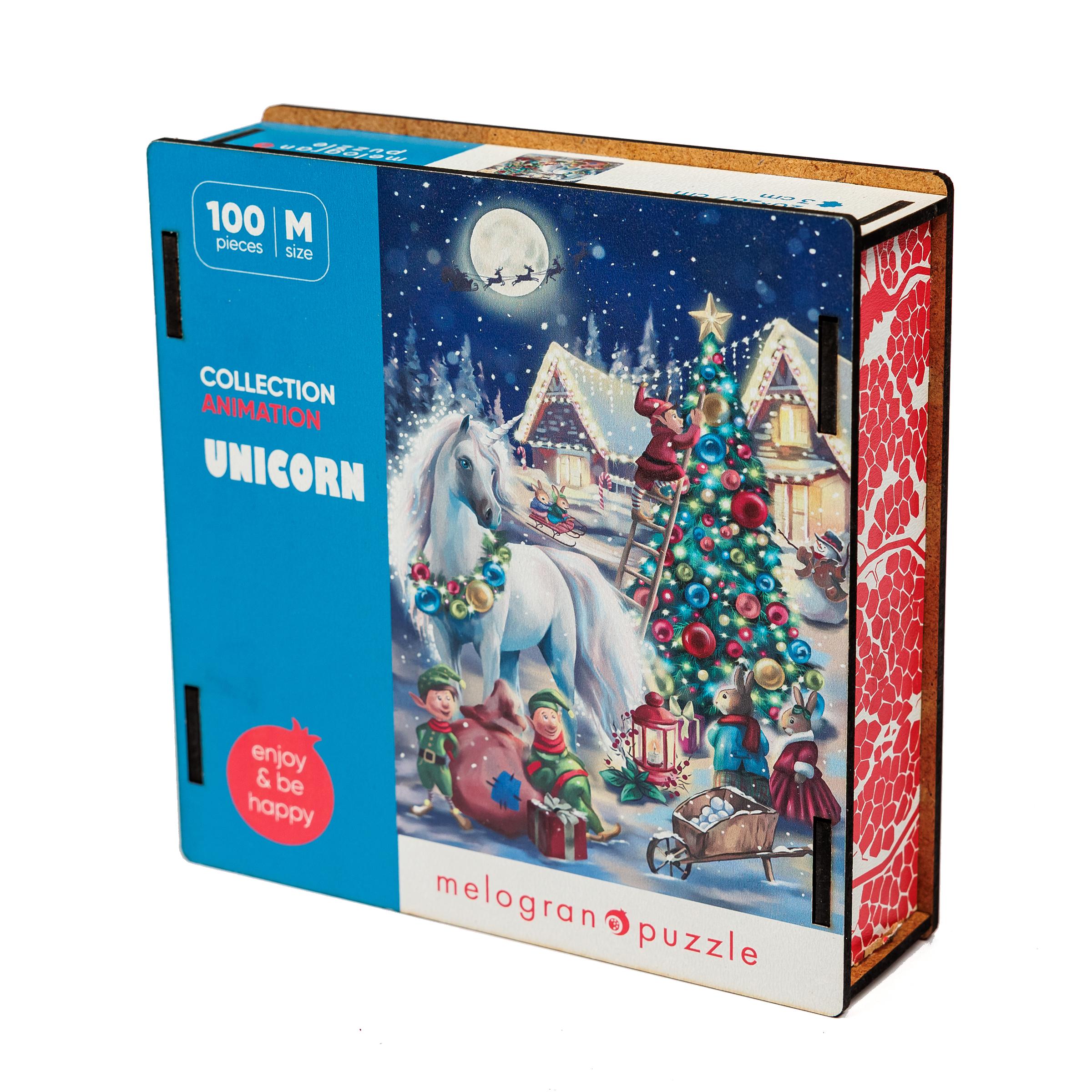 Пазл 1TOY Новогодний единорог деревянный - фото 9