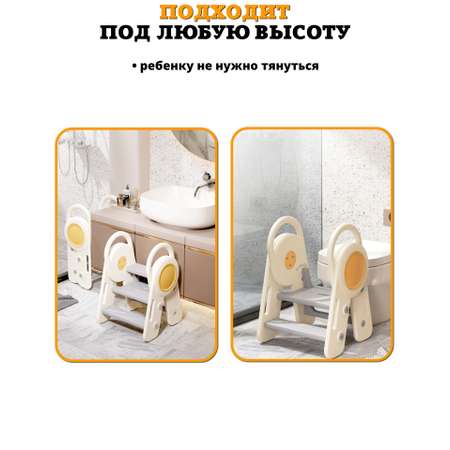 Табурет ступенька складной Floopsi Лесенка детская пластиковая для ванной