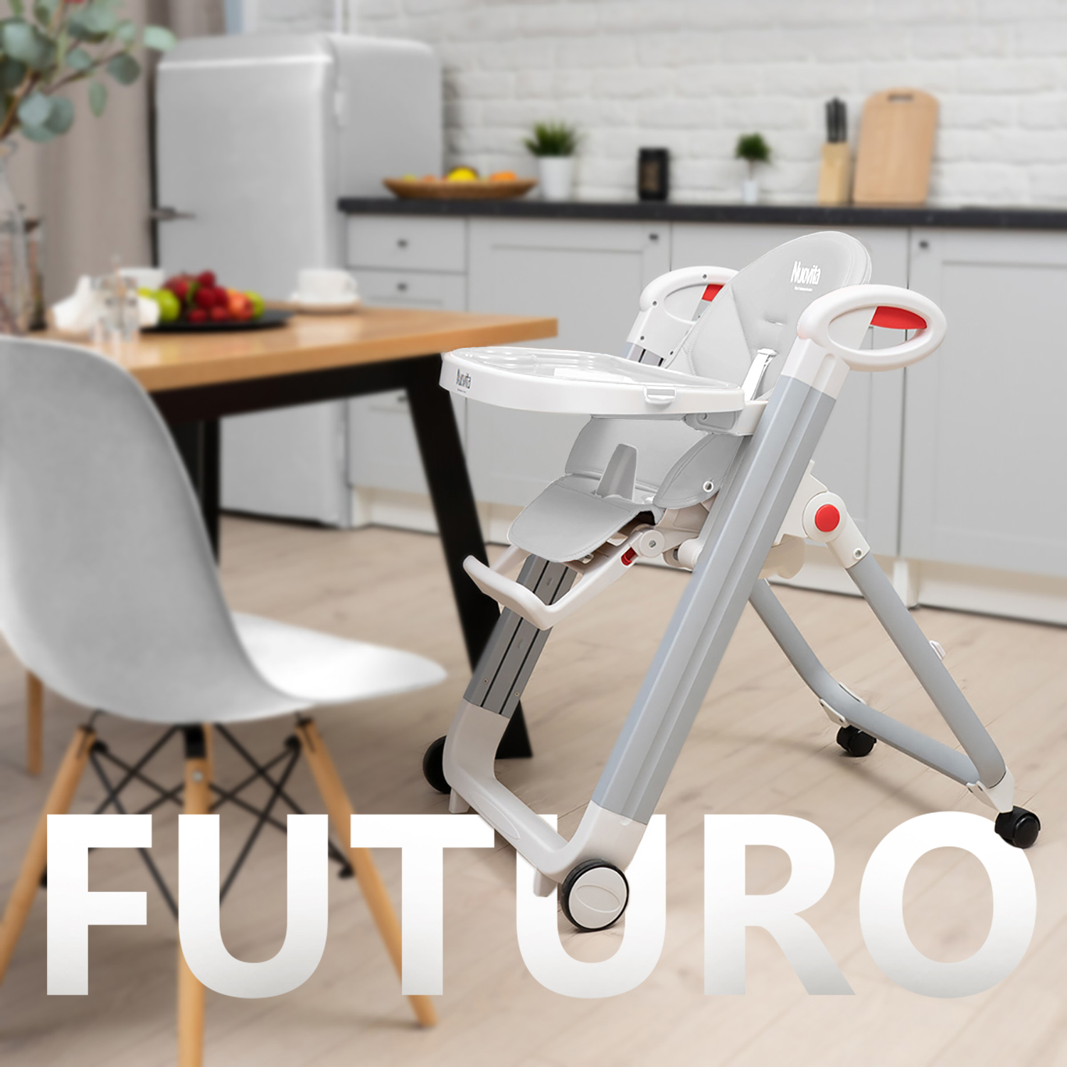 Стульчик для кормления Nuovita Futuro Bianco Bianco классический - фото 7