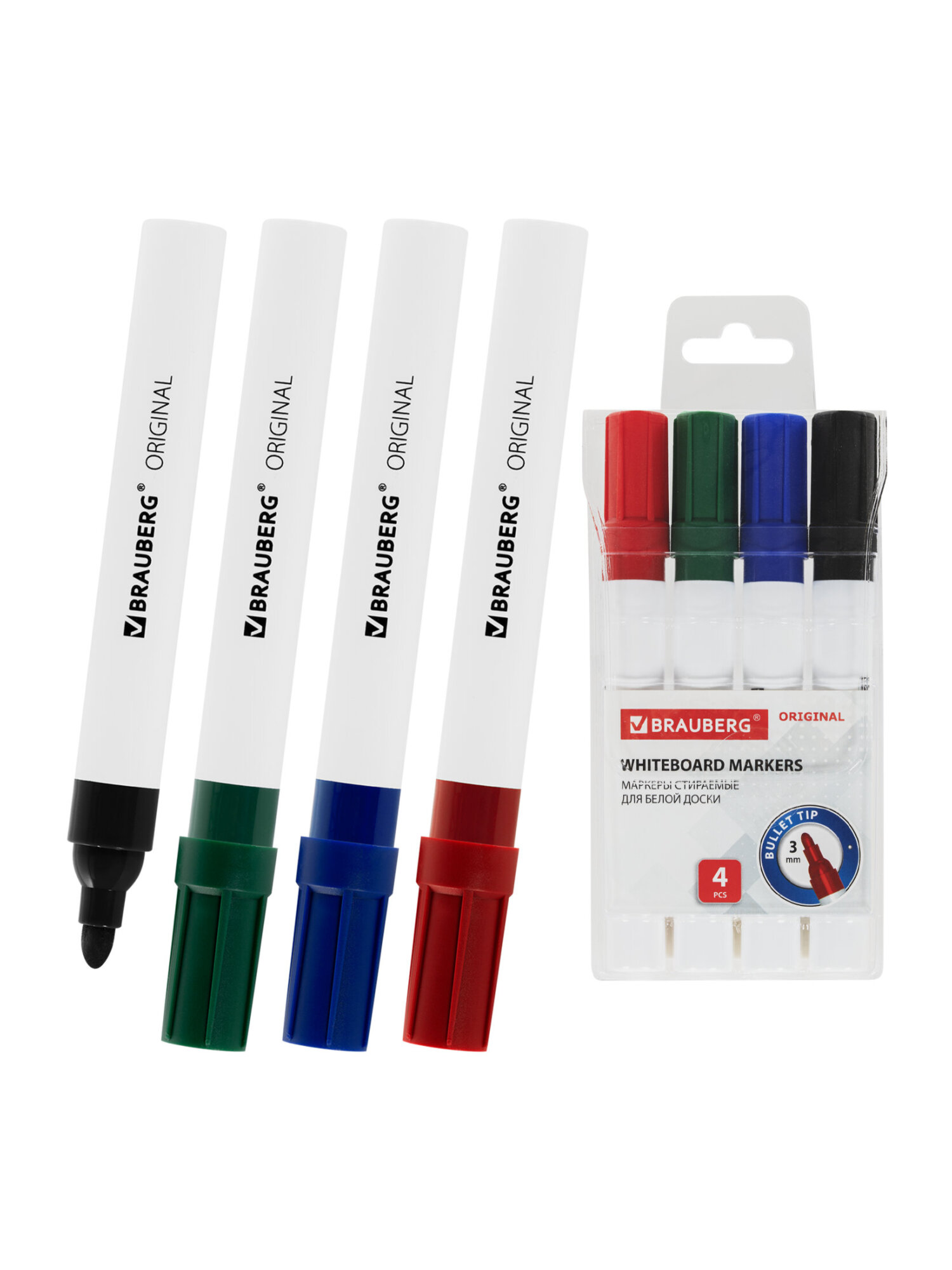 Маркеры Brauberg 4 шт. - фото 5