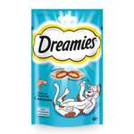 Лакомство для кошек Dreamies подушечки c лососем 60г