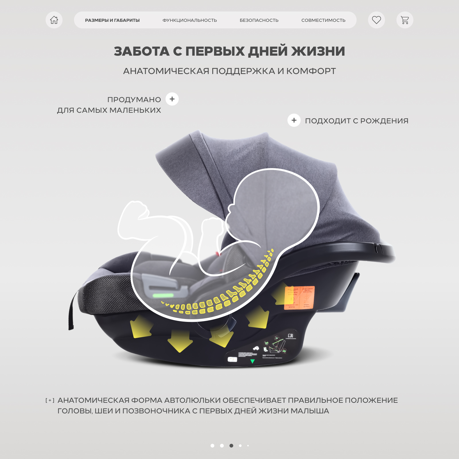 Автокресло Rant CARRY Pro 0 (0 -13 кг) серый - фото 9