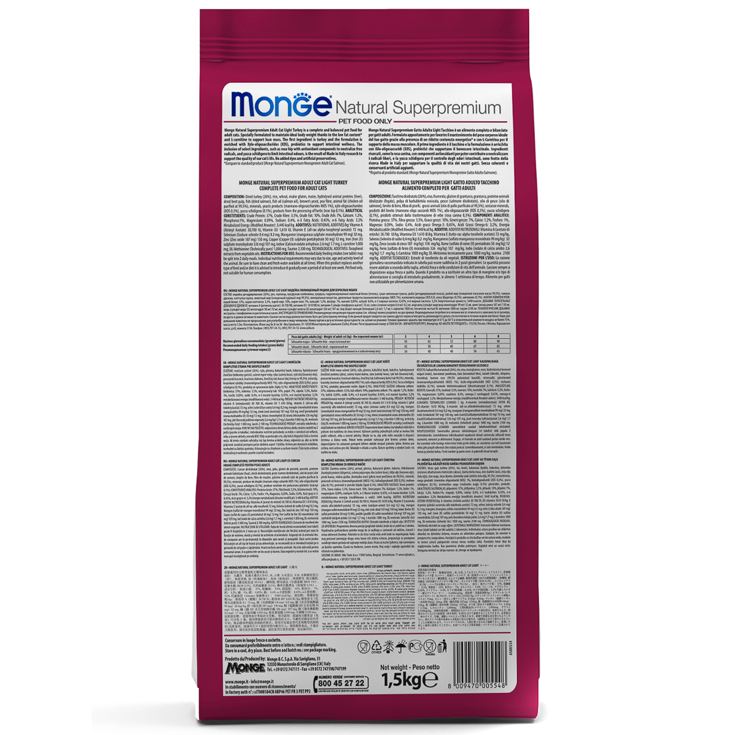 Корм сухой для кошек MONGE 1.5кг курица домашних - фото 3