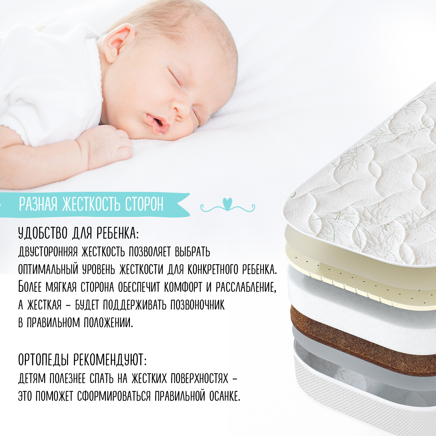 Матрас Babyton Bamboo Aerato с 3-Д сеткой 120х60 - фото 11
