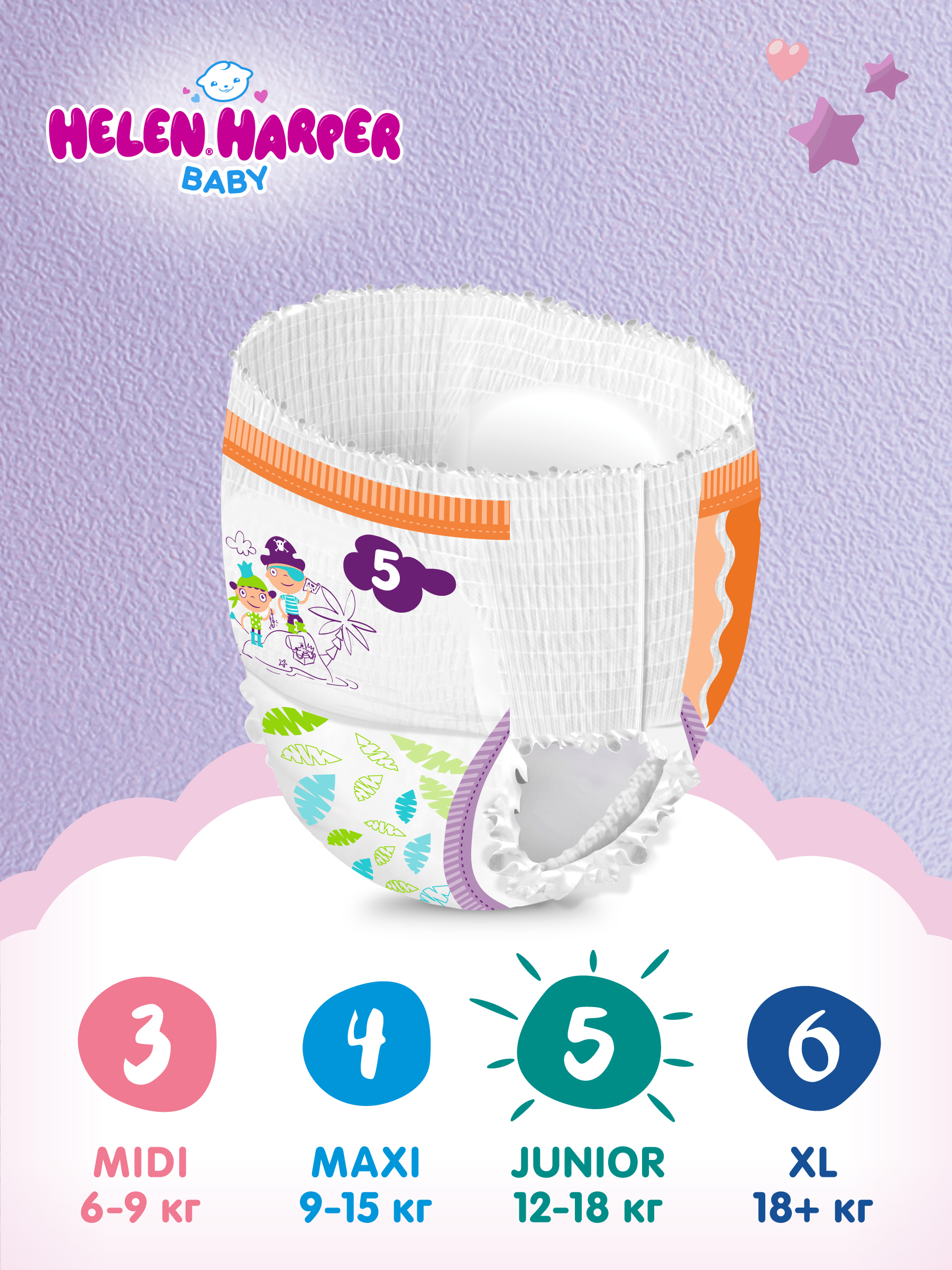 Трусики Helen Harper Baby 5 (12-18 кг) 80 шт. - фото 2