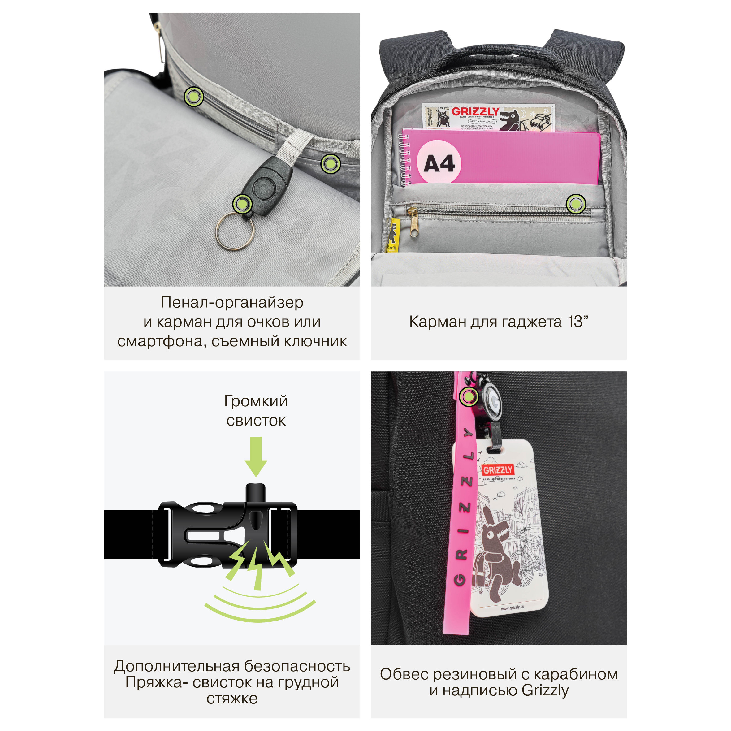 Рюкзак Grizzly для девочки - фото 12