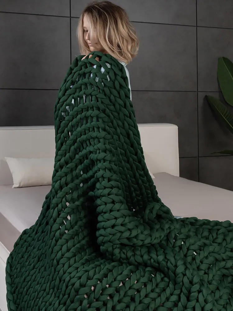 Одеяло Askona Gravity Wicker зеленый 130 x 180 см - фото 3