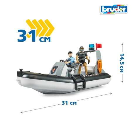 Катер Bruder Полицейский с водолазом 1:16
