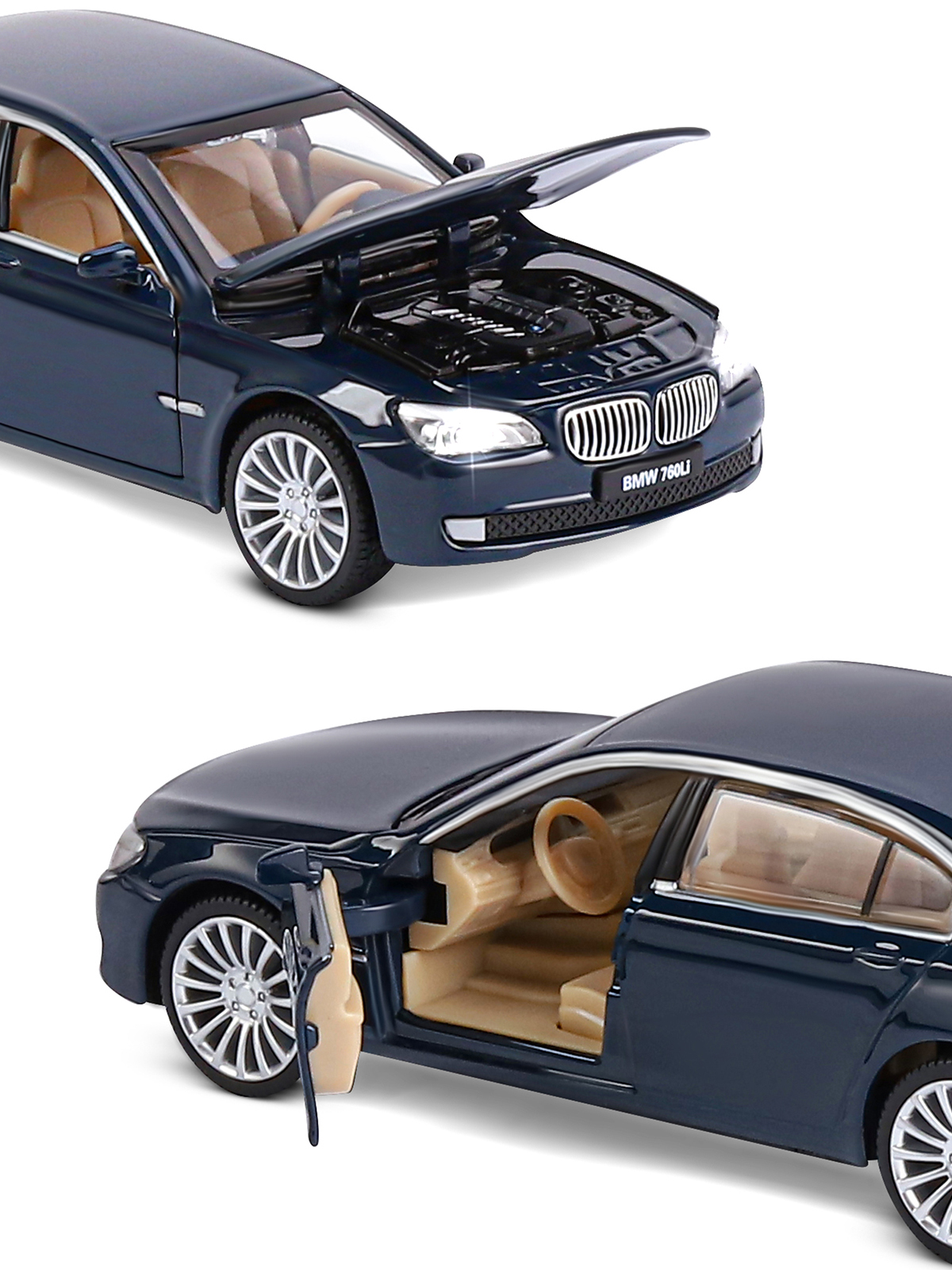 Автомобиль АВТОпанорама BMW 760 LI 1:34 JB1251035 - фото 8