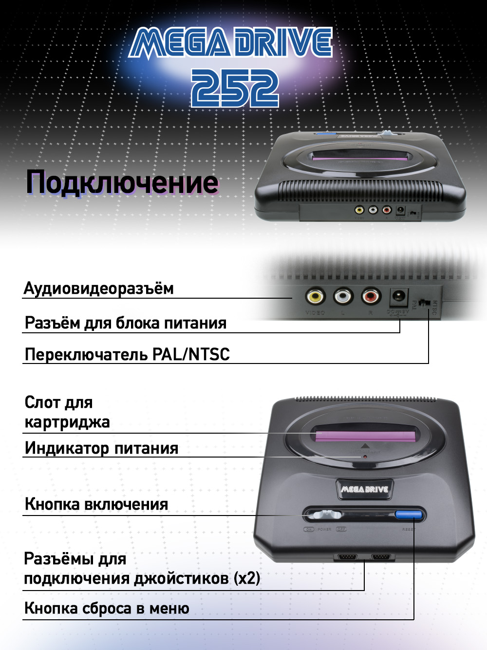 Игровая приставка Dendy Mega Drive 252 - фото 4