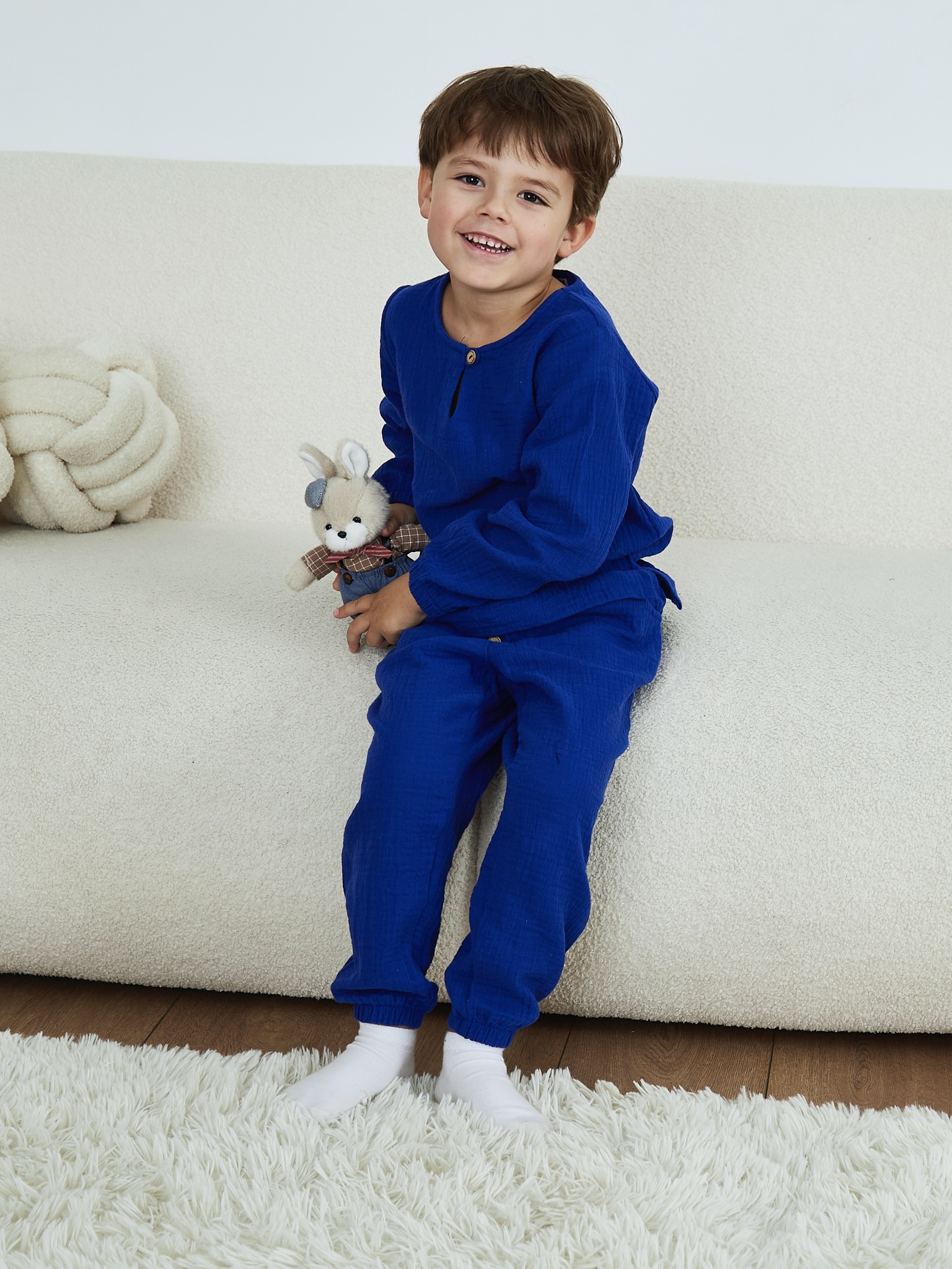 Лонгслив и брюки MOUN Костюм_муслин_индиго - фото 18