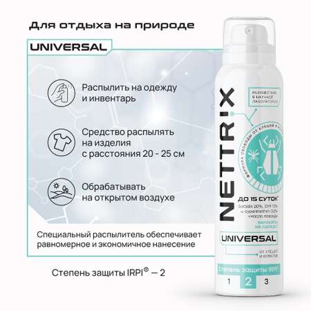 Аэрозоль универсальный NETTRIX Universal от клещей