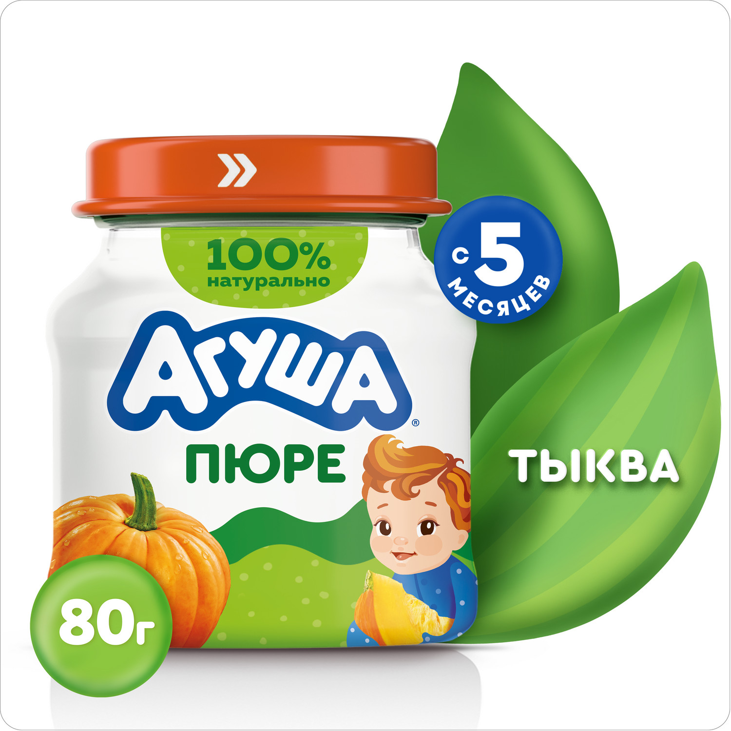 Пюре Агуша Тыква с 5 мес 80 г - фото 1